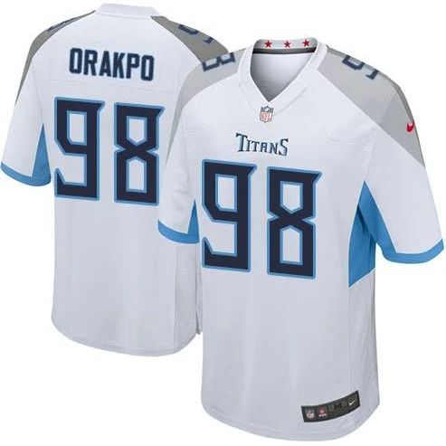Men Tennessee Titans #98 Brian Orakpo Nike White Game NFL Jersey